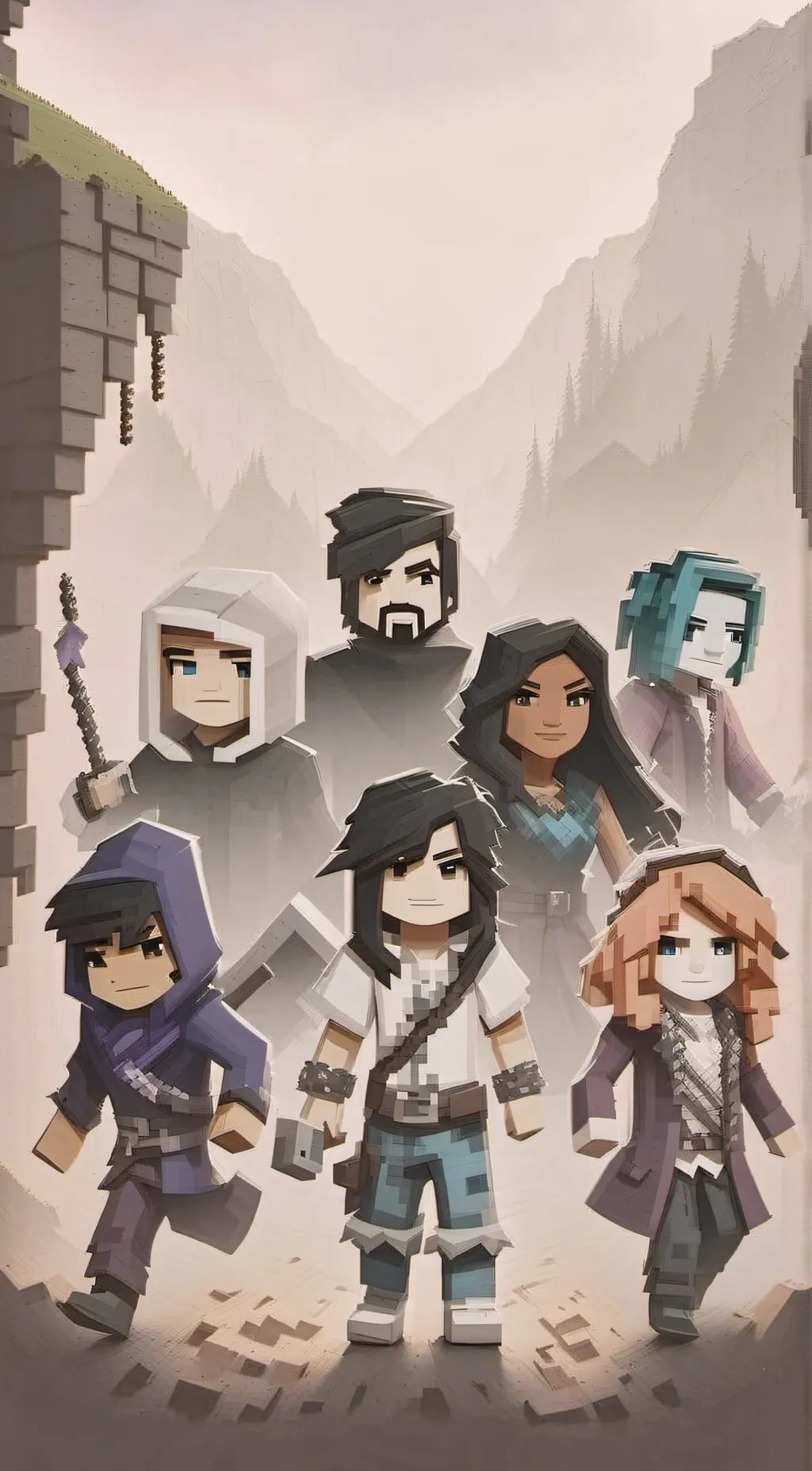ai character: Aphmau Crew background