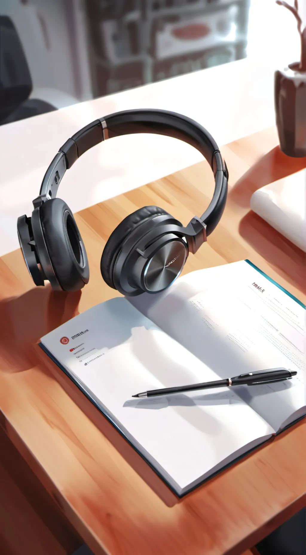 ai character: Headphones..? background