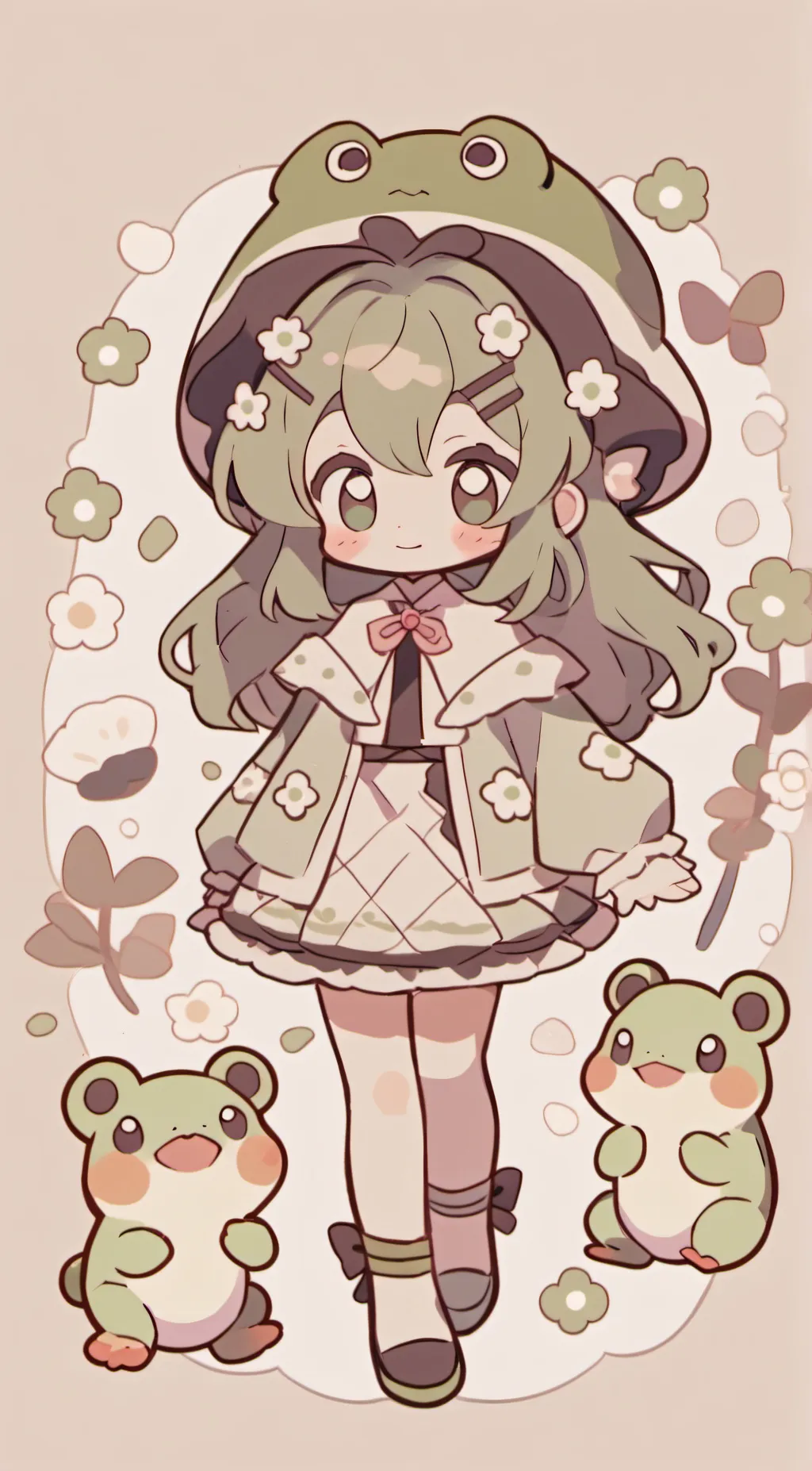 ai character: Froggy background