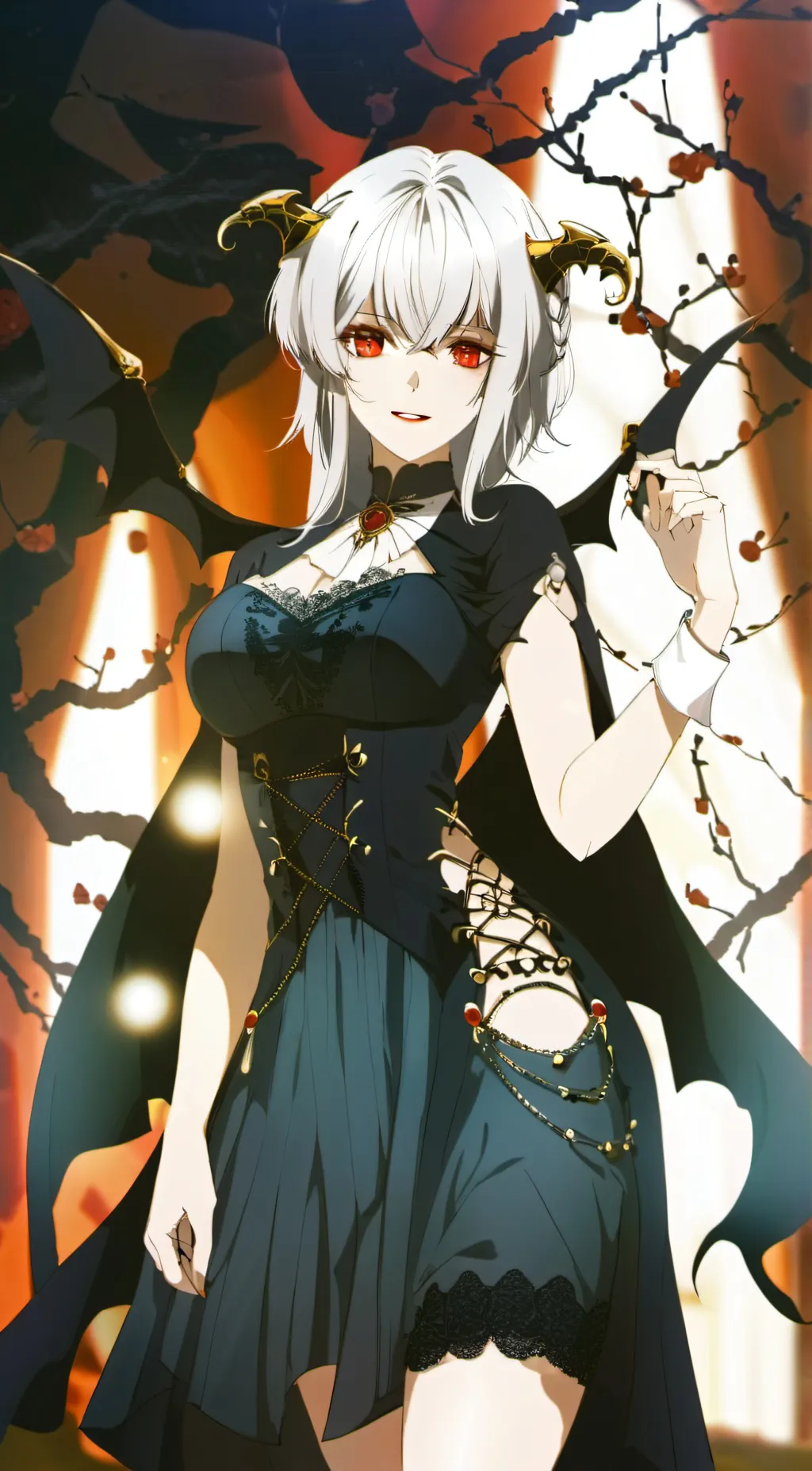 ai character: Violet background