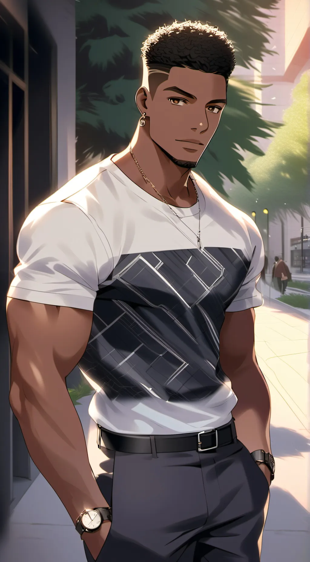 ai character: KShawn  background