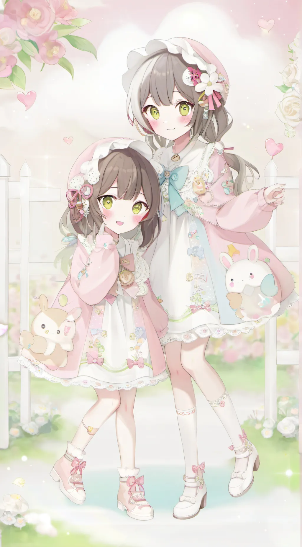 ai character: Cherry and Blossom background