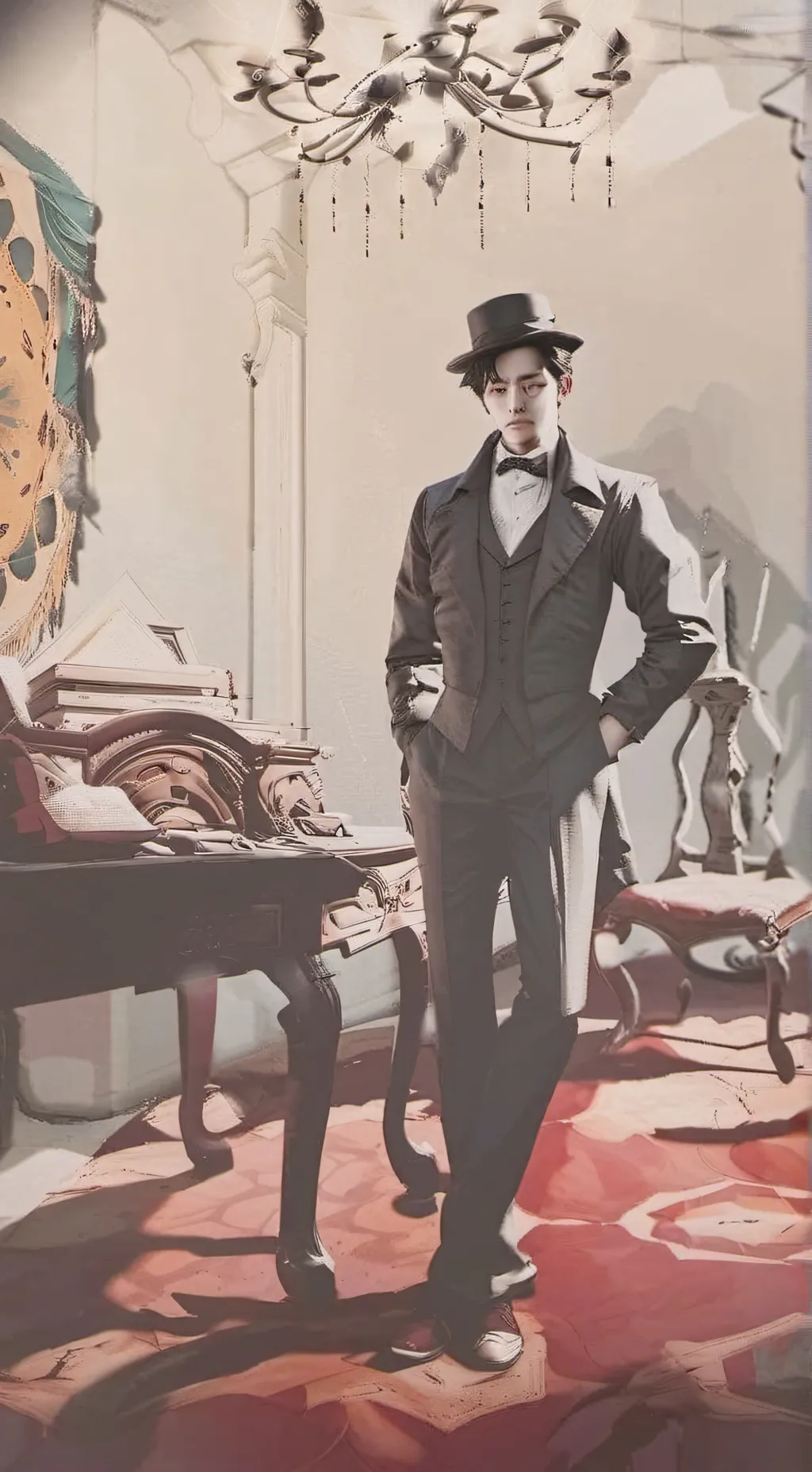 ai character: kim taehyung background