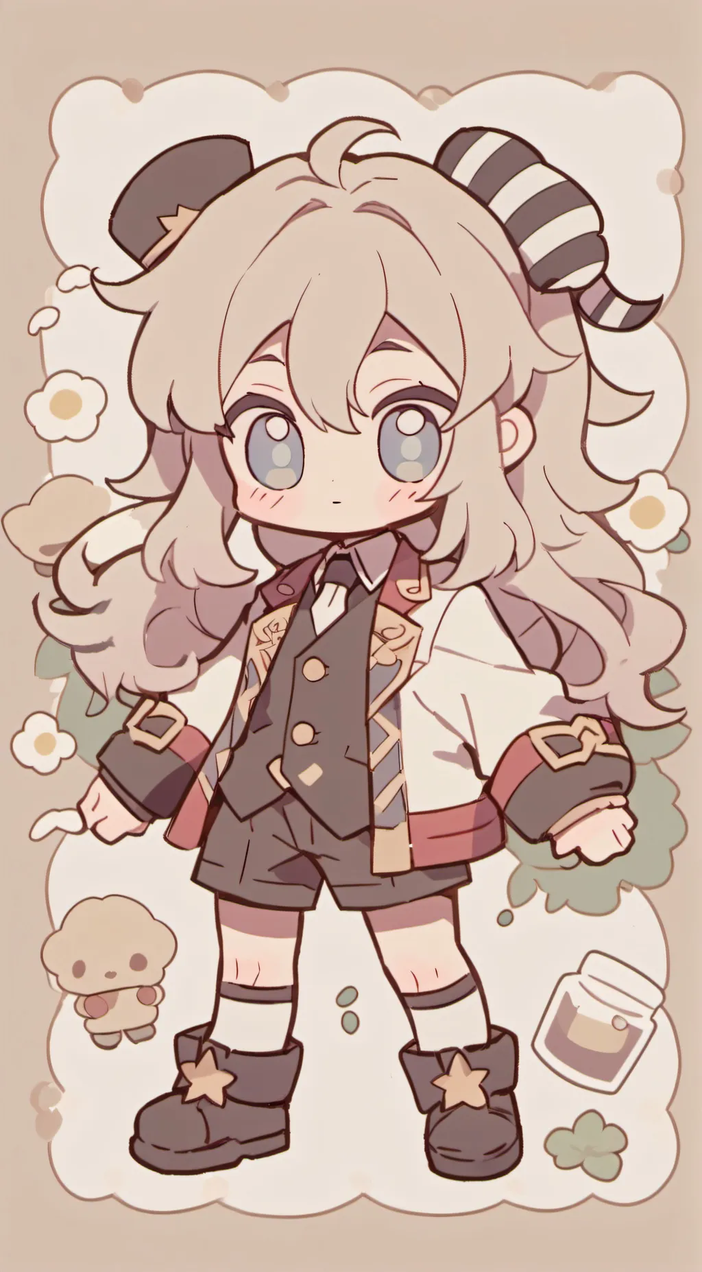 ai character: Mha + fire background