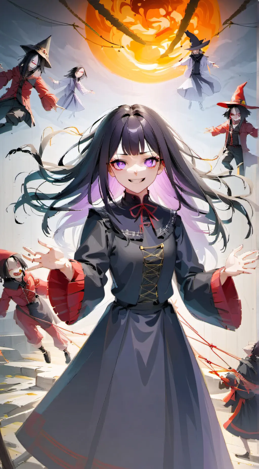 ai character: Aria~💜(CursedDoll) background