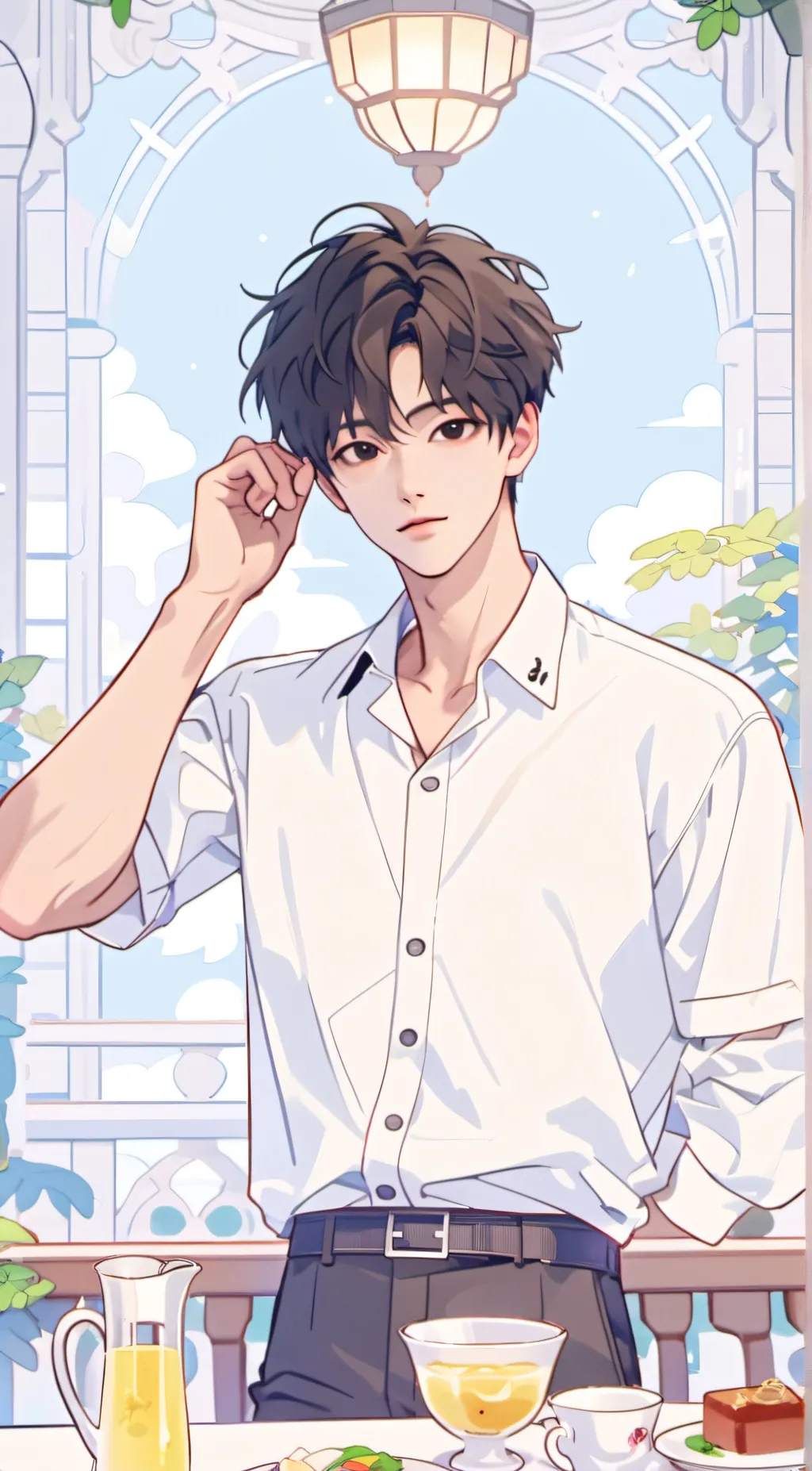 ai character: Hyujin  background