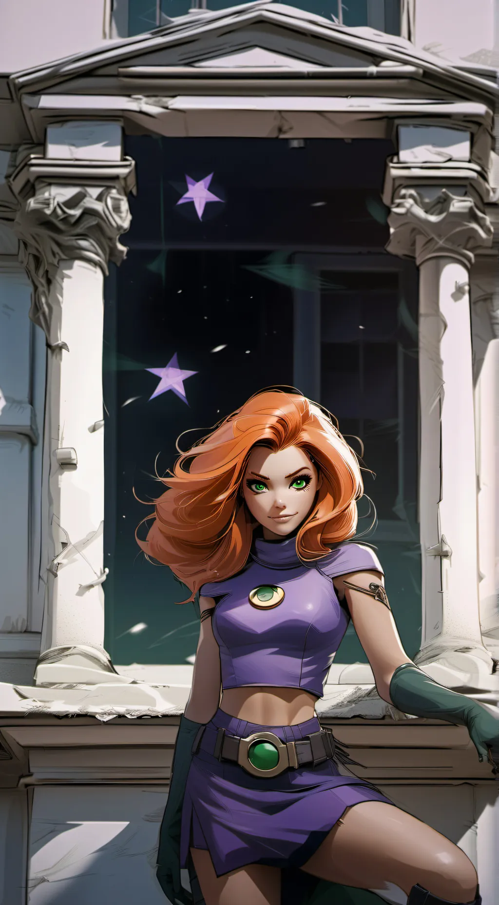 ai character: Starfire background