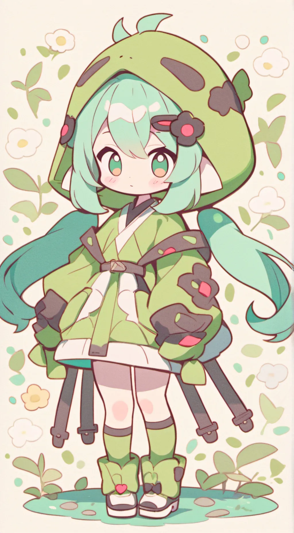 ai character: 🌸maymay🌸 background