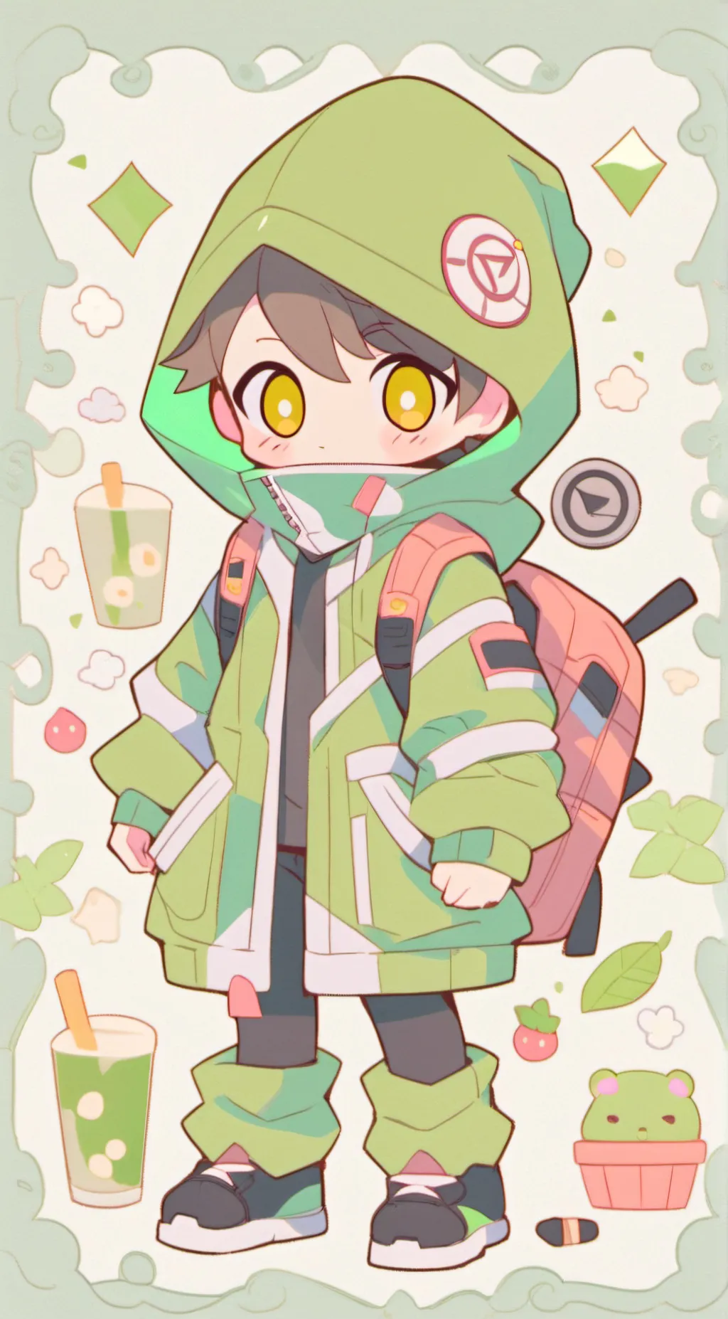 ai character: Wolf  background