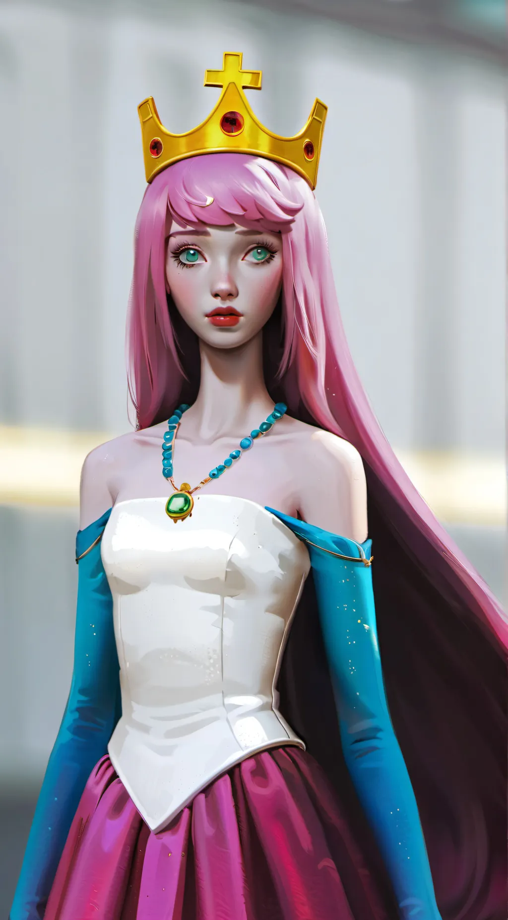 ai character: princess bubblegum background