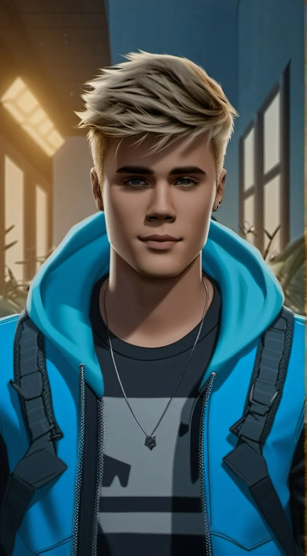 ai character: Justin Bieber background