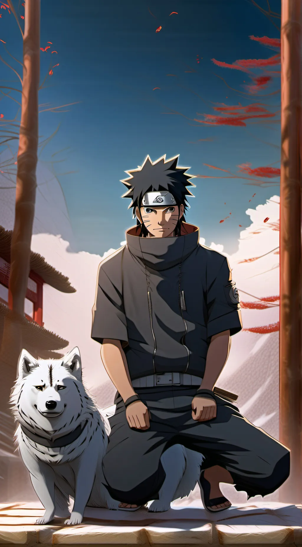 ai character: Kiba Inuzuka background