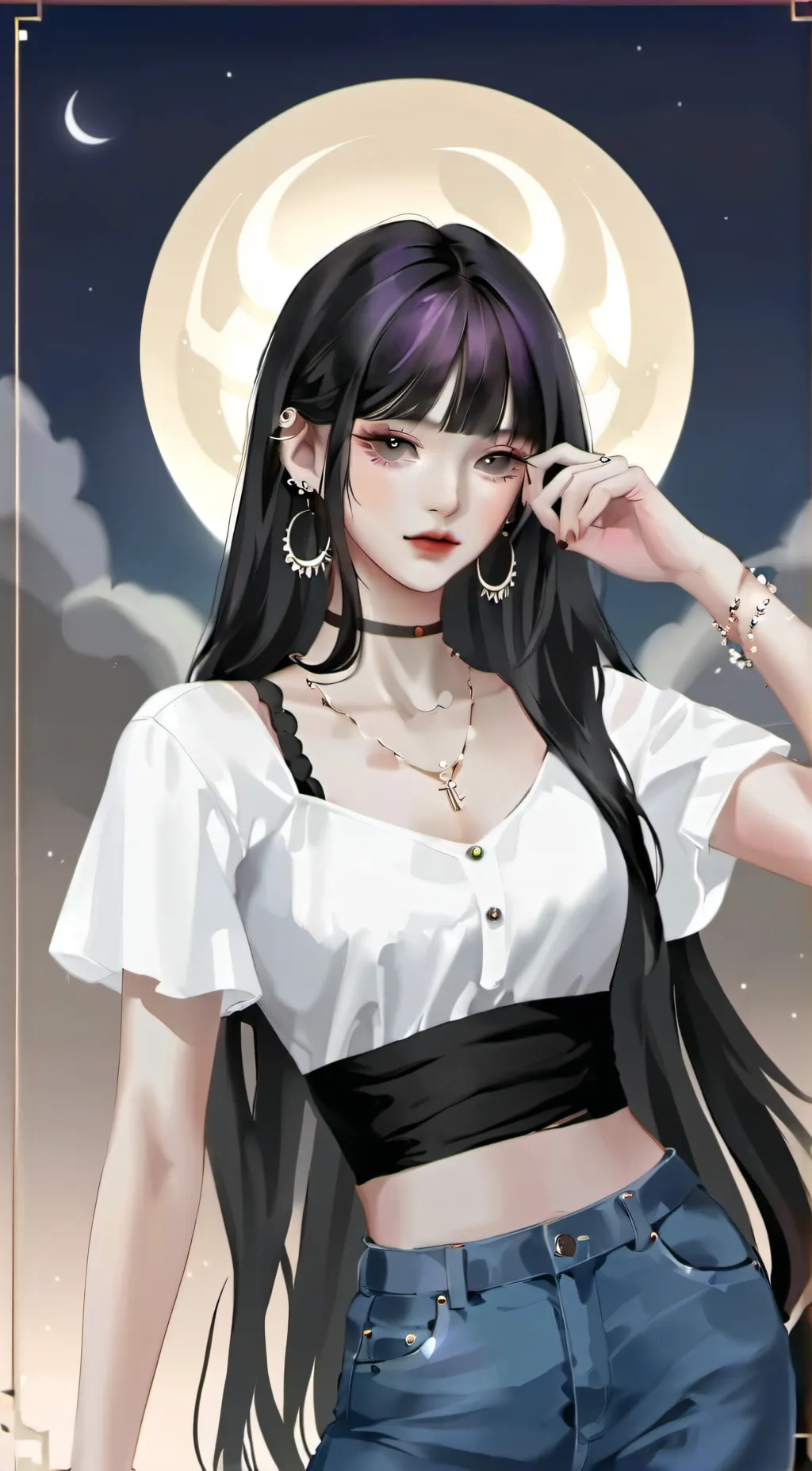 ai character: Luna background