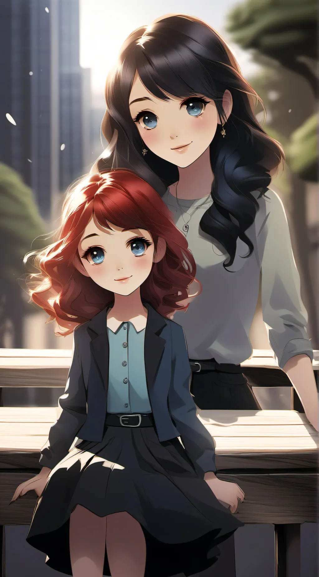 ai character: Sarah<3 & Zoey<3 background