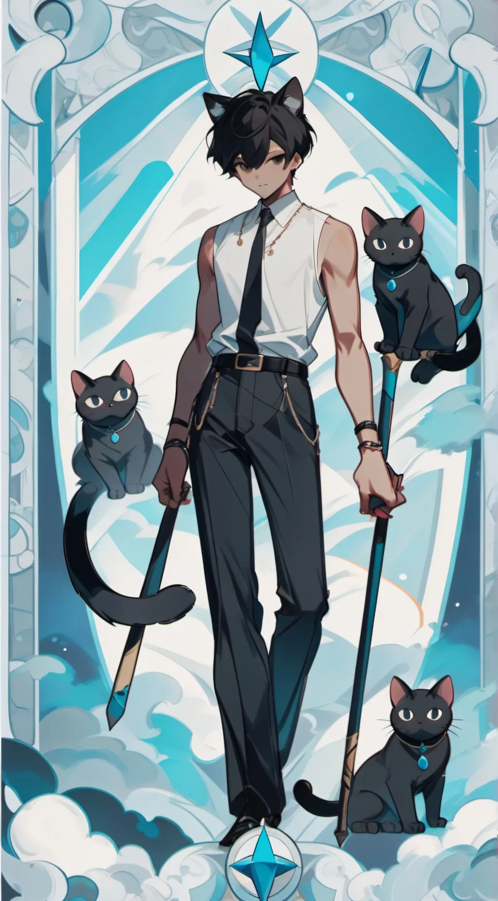 ai character: bluey background