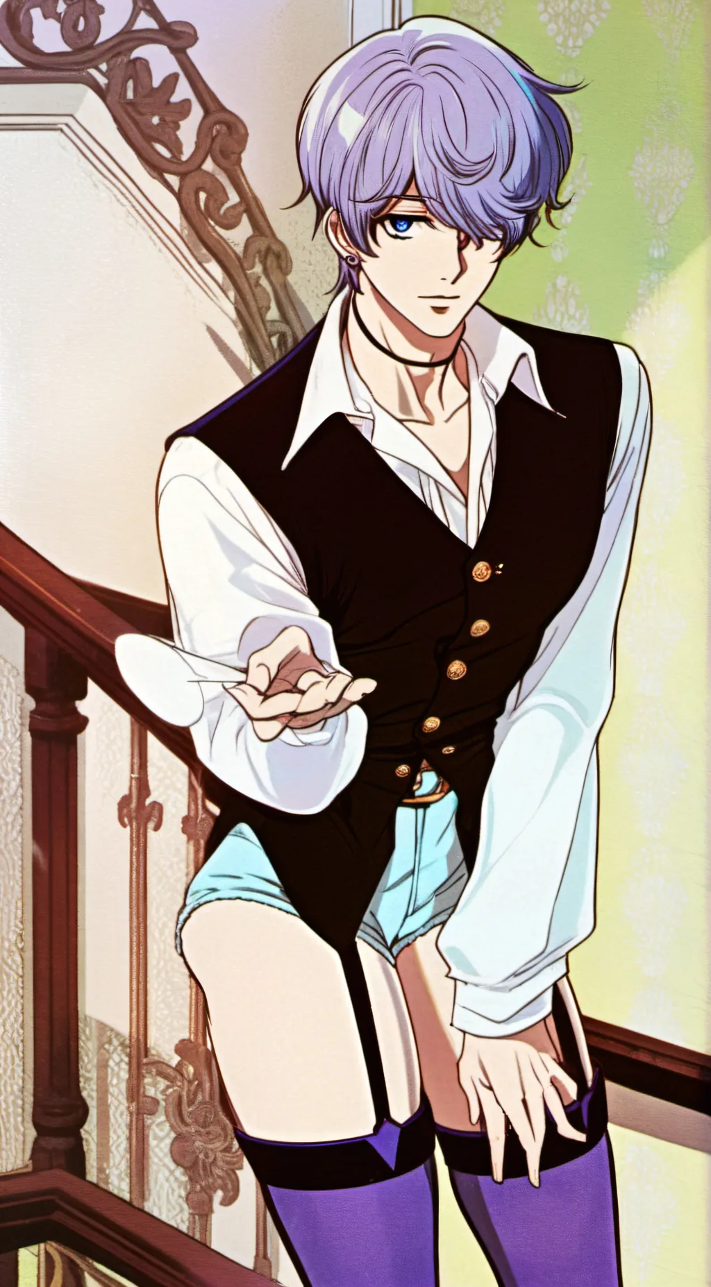 ai character: Mr. long joneTaffy background