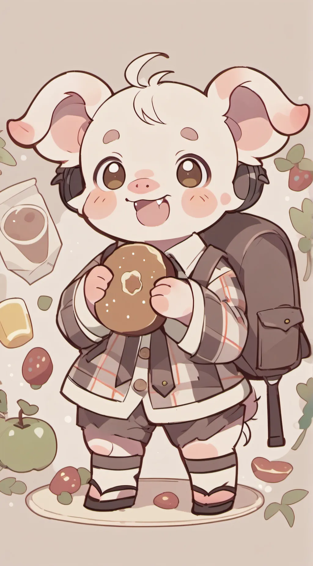 ai character: Picky pig  background