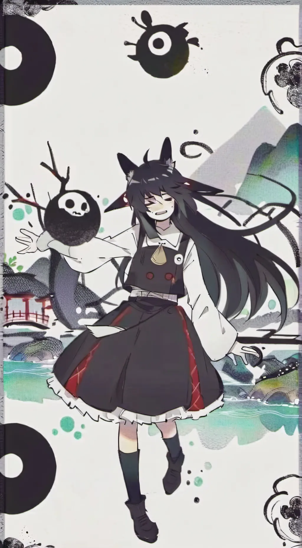 ai character: Miss circle background