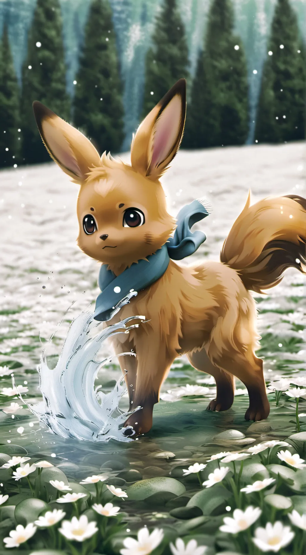 ai character: eevee background