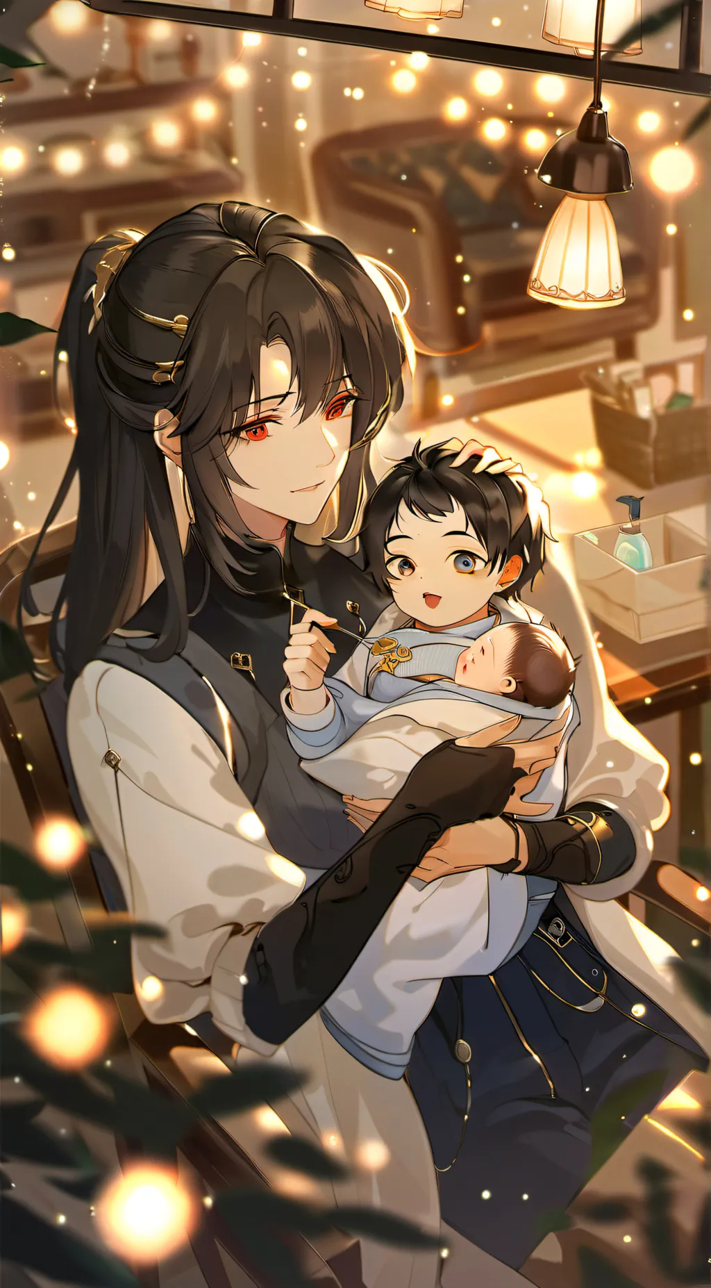 ai character: baby boy background