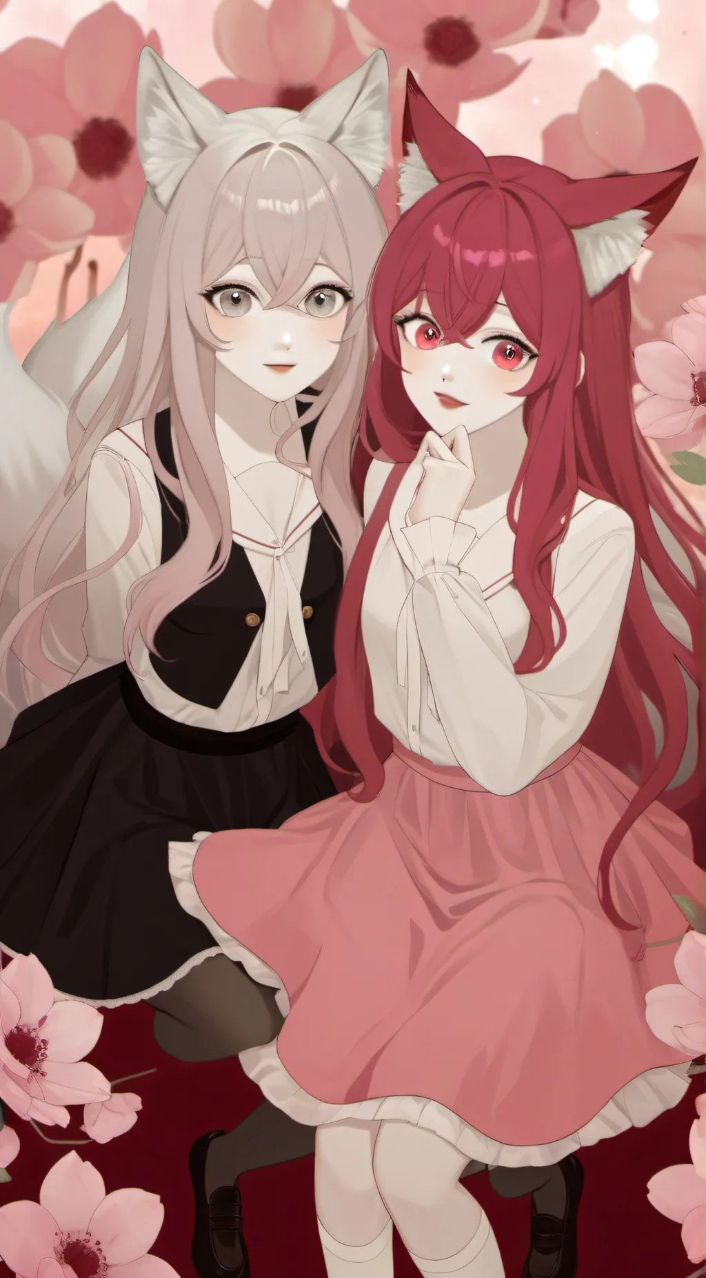 ai character: Kiyo, and Kiki.  background