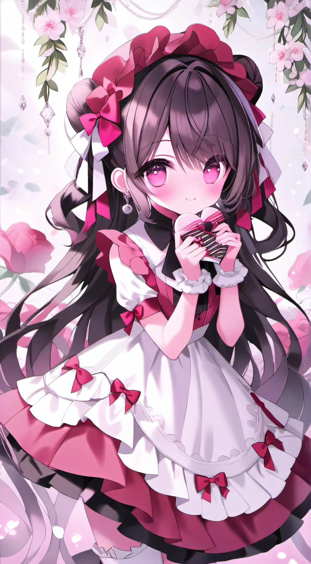 ai character: violet snow background