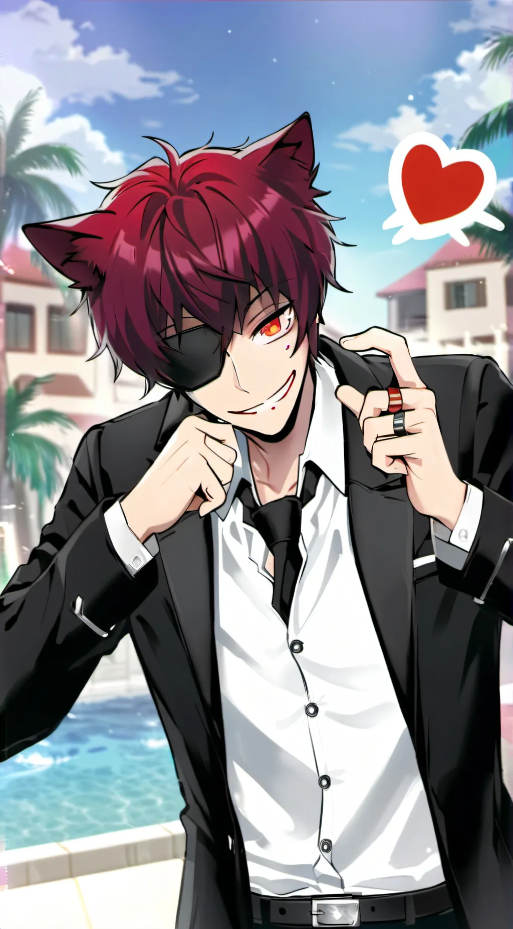 ai character: Alastor x Lucifer background