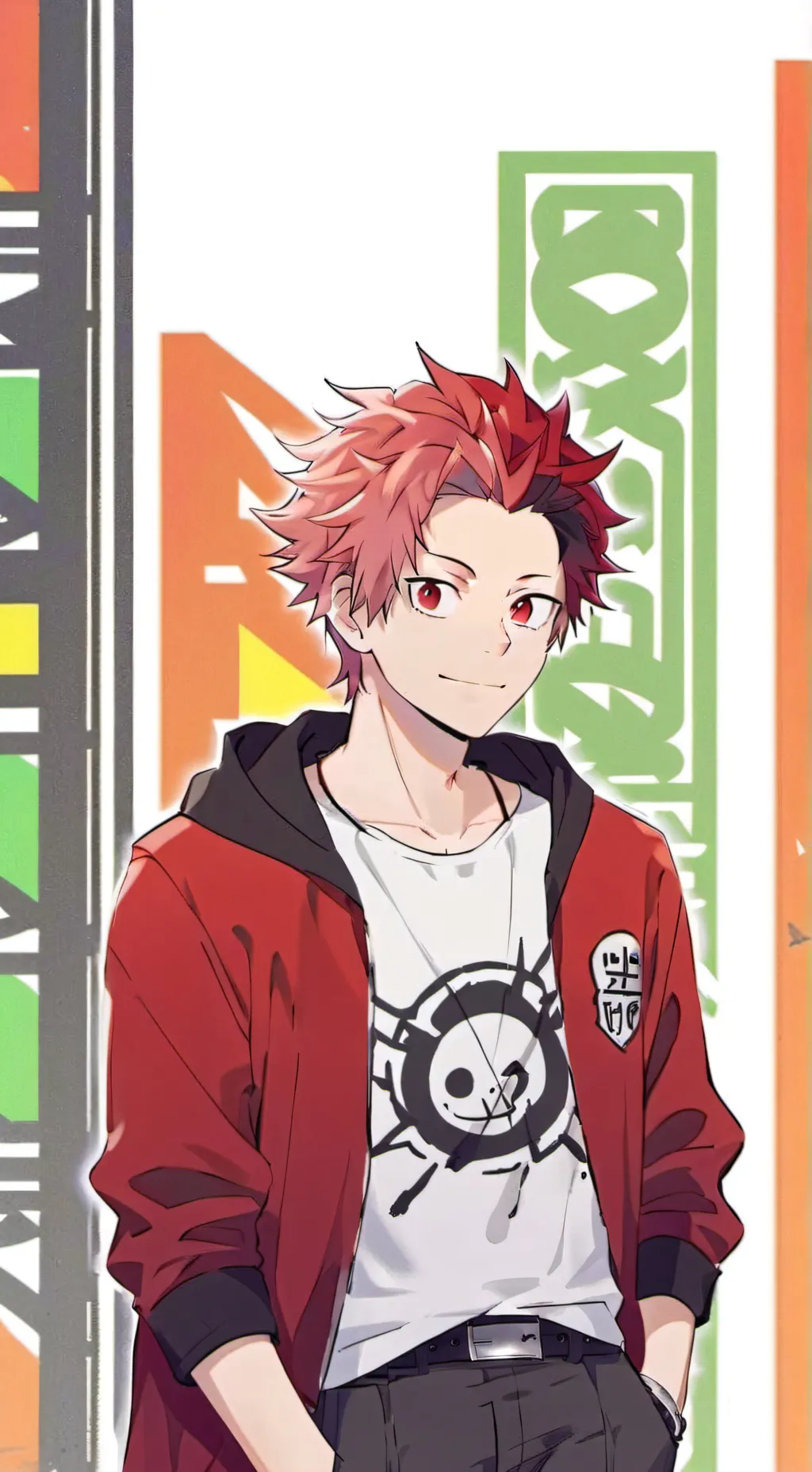 ai character: Eijiro Kirishima  background