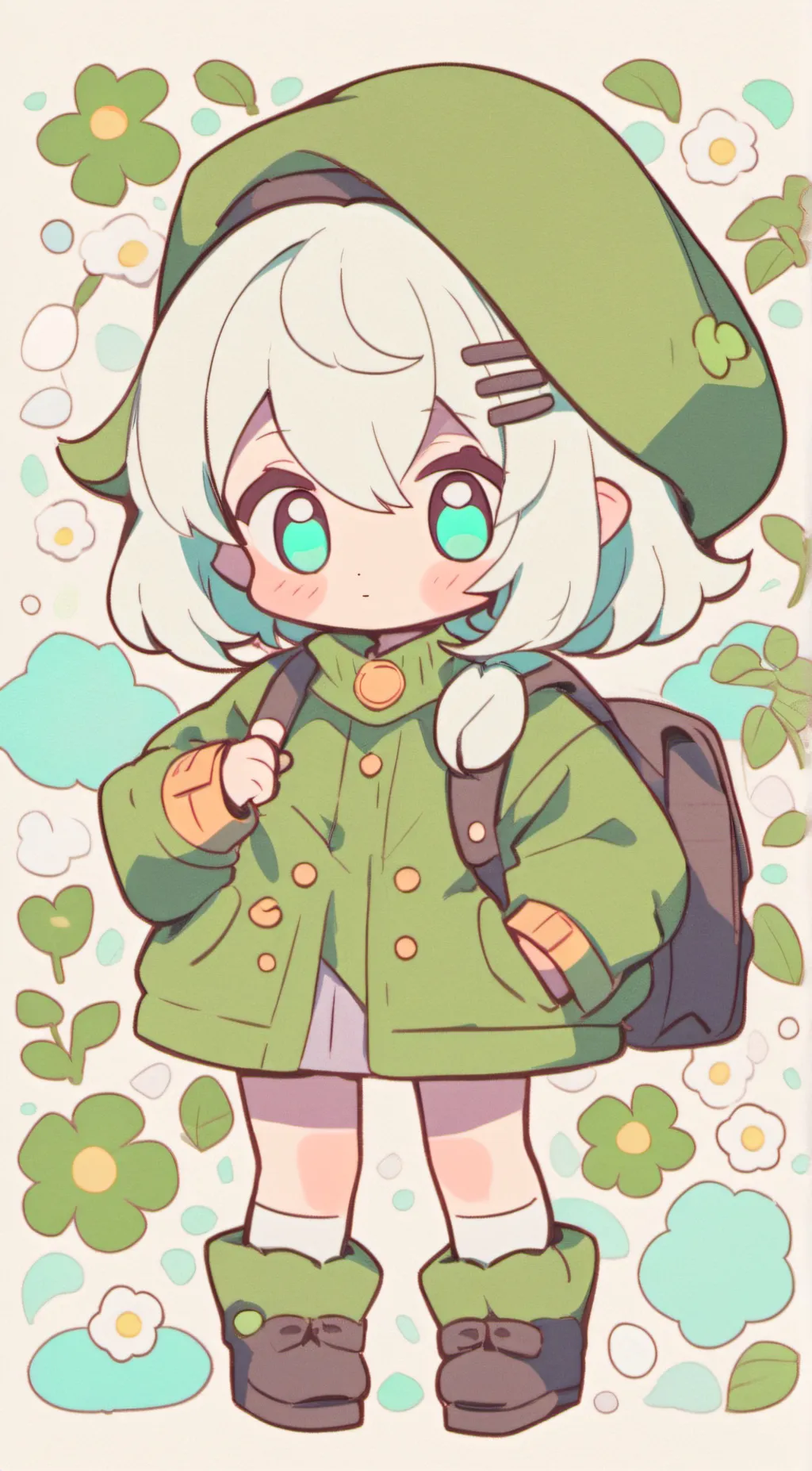 ai character: berry background