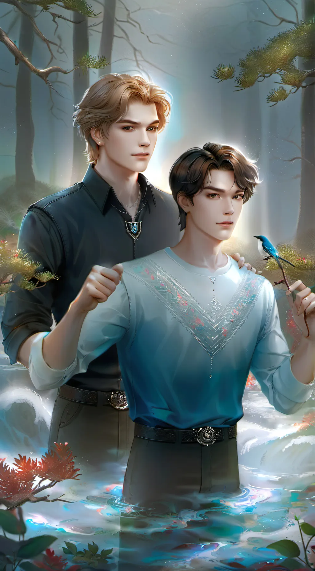 ai character: a gay couple background