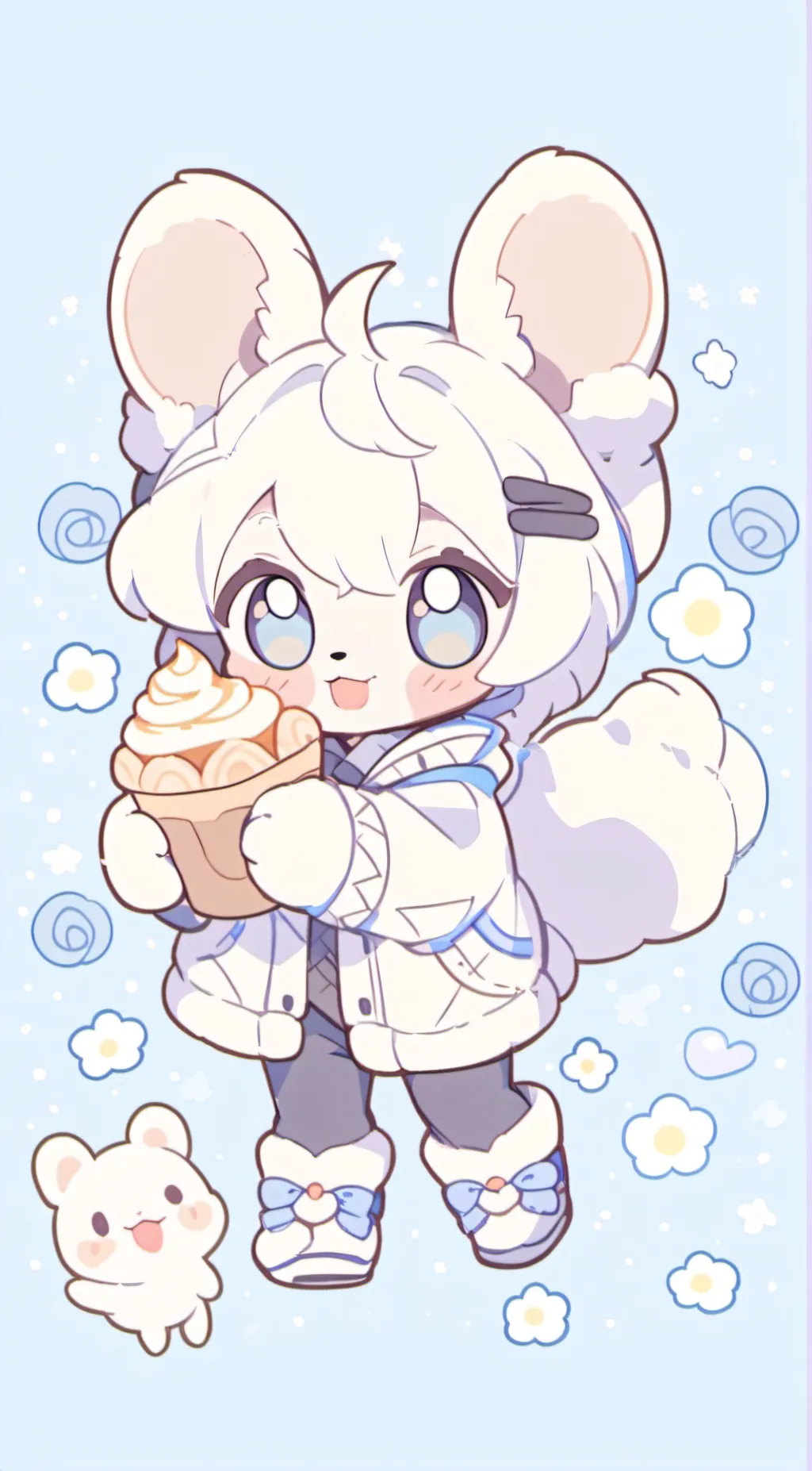 ai character: cinnamon roll background