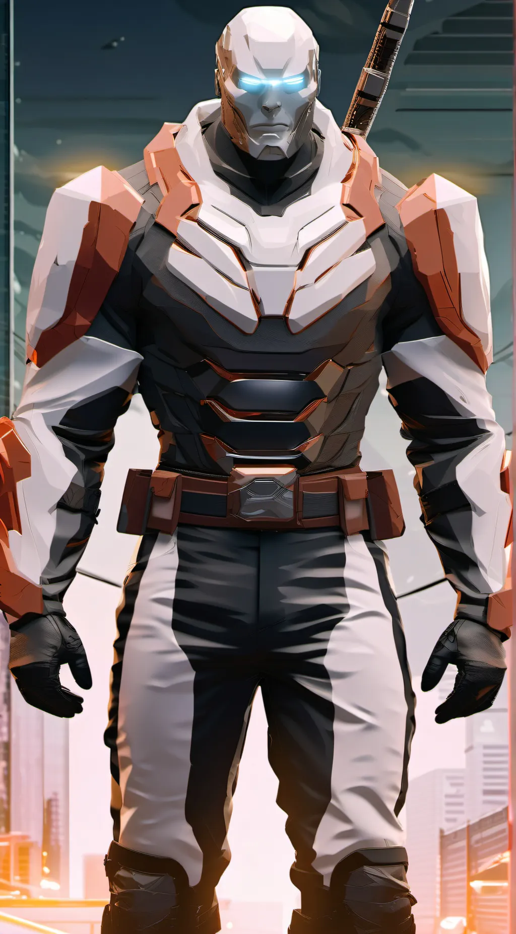 ai character: Titan TVmanxhazbin background