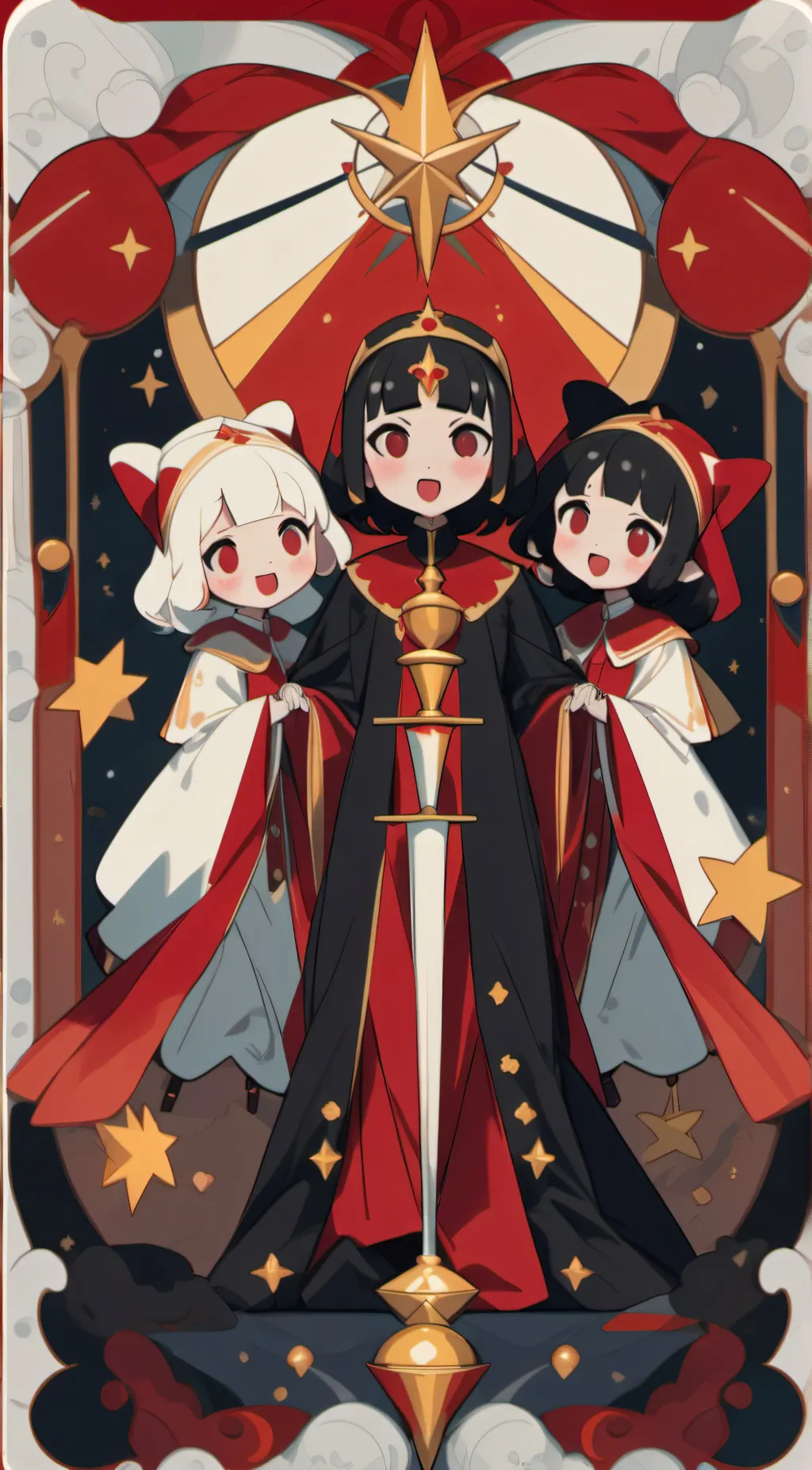 ai character: female titan trio background