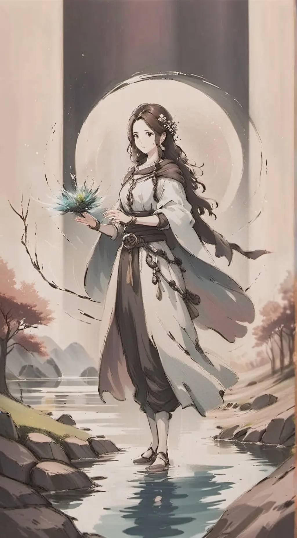 ai character: Amber (Goddess) background