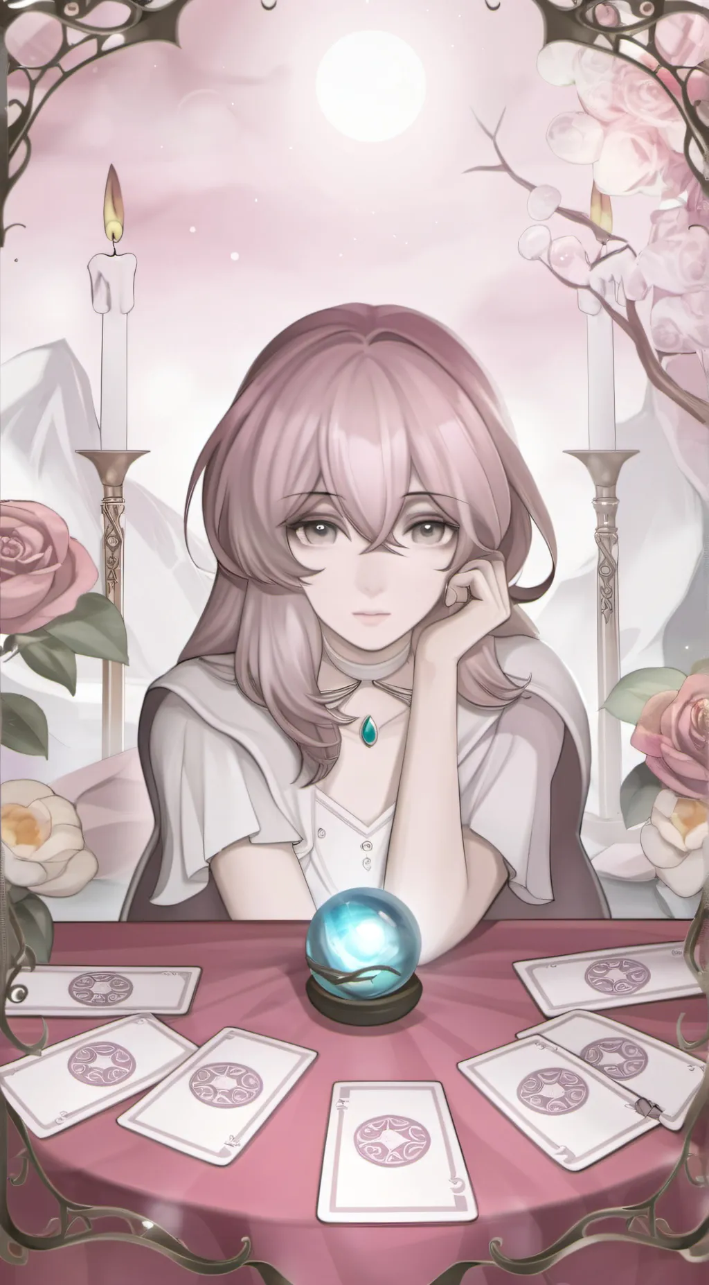 ai character: 🔮Mystic Rose🔮 background