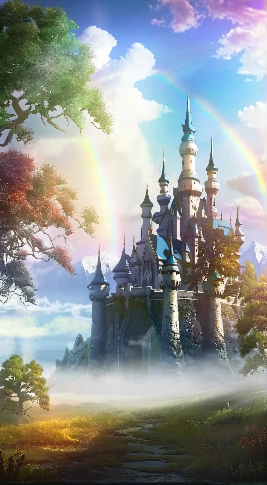 ai character: king sun/evil moon background