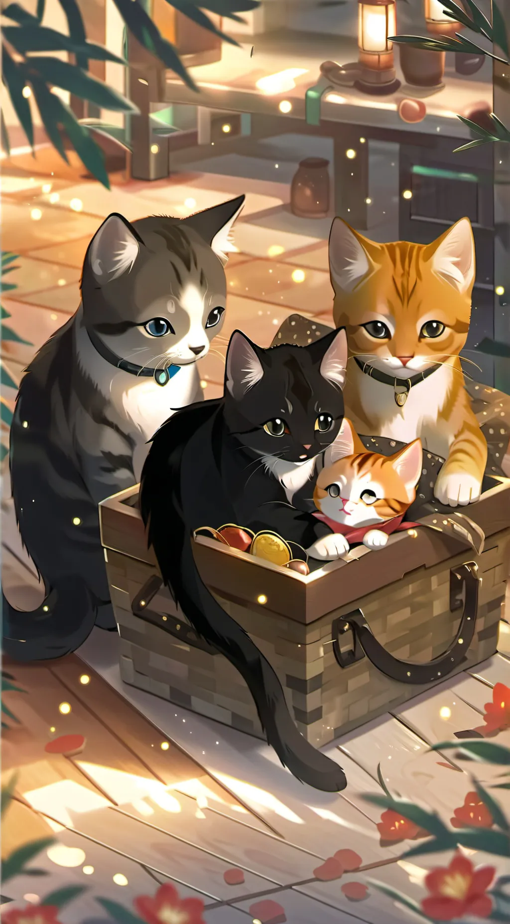 ai character: cat! background