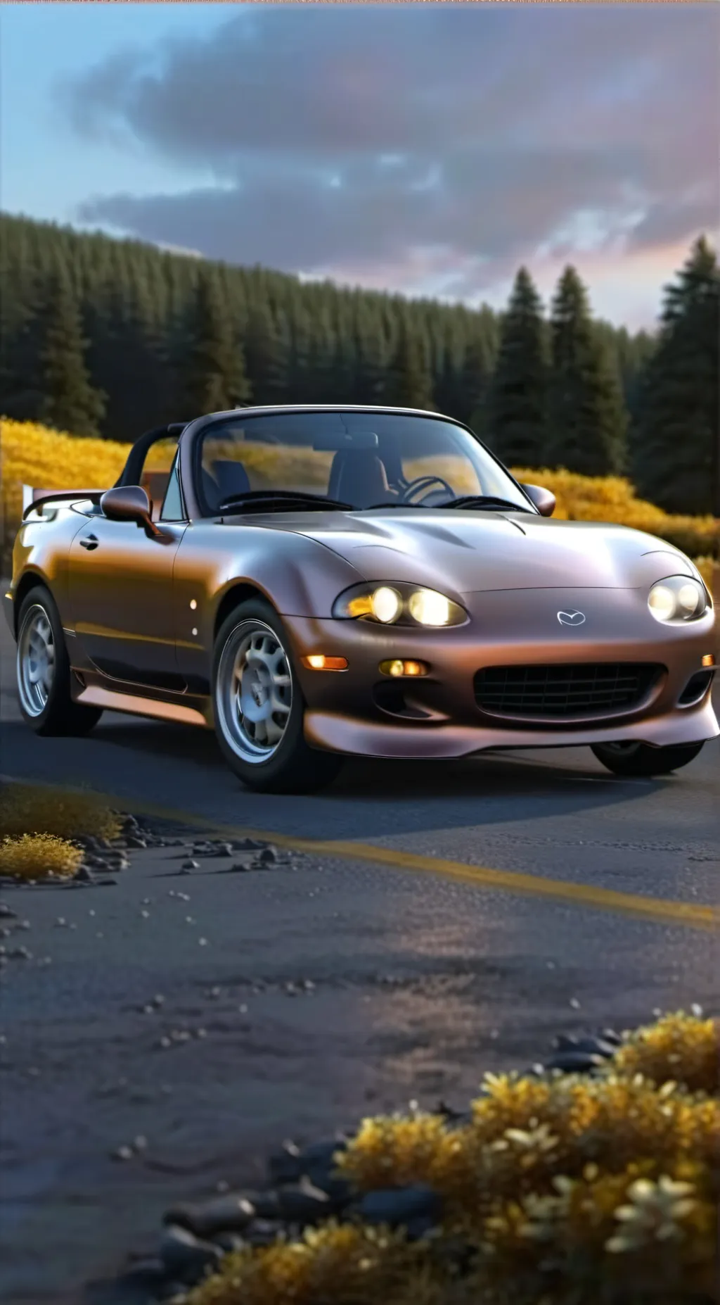 ai character: 2024 Mazda Miata background