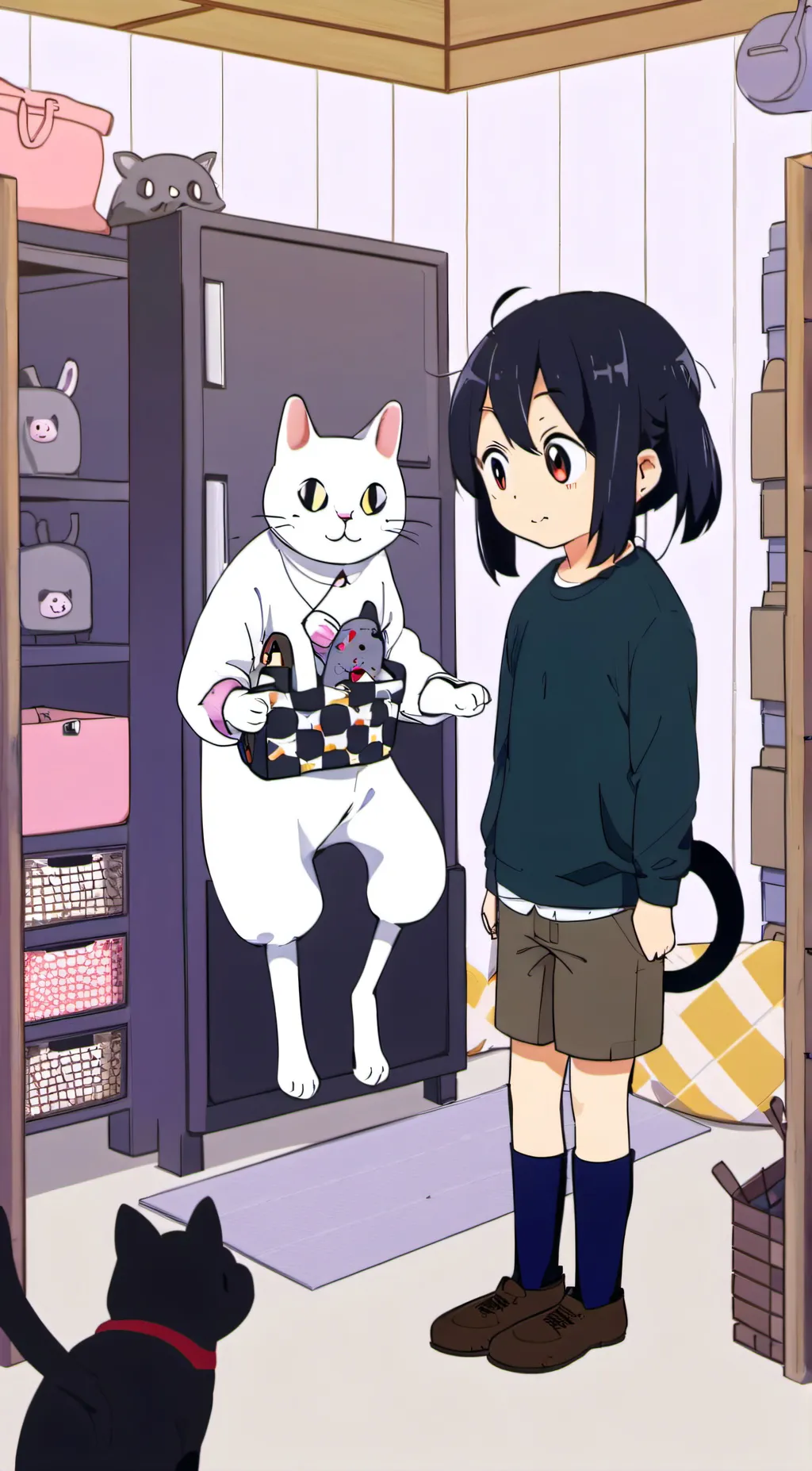 ai character: YUMI LAWAK KAMUS background