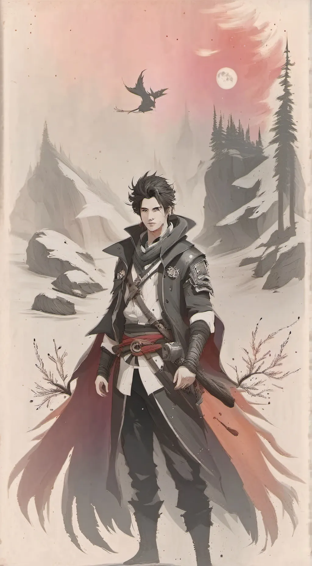 ai character: Moonlit background