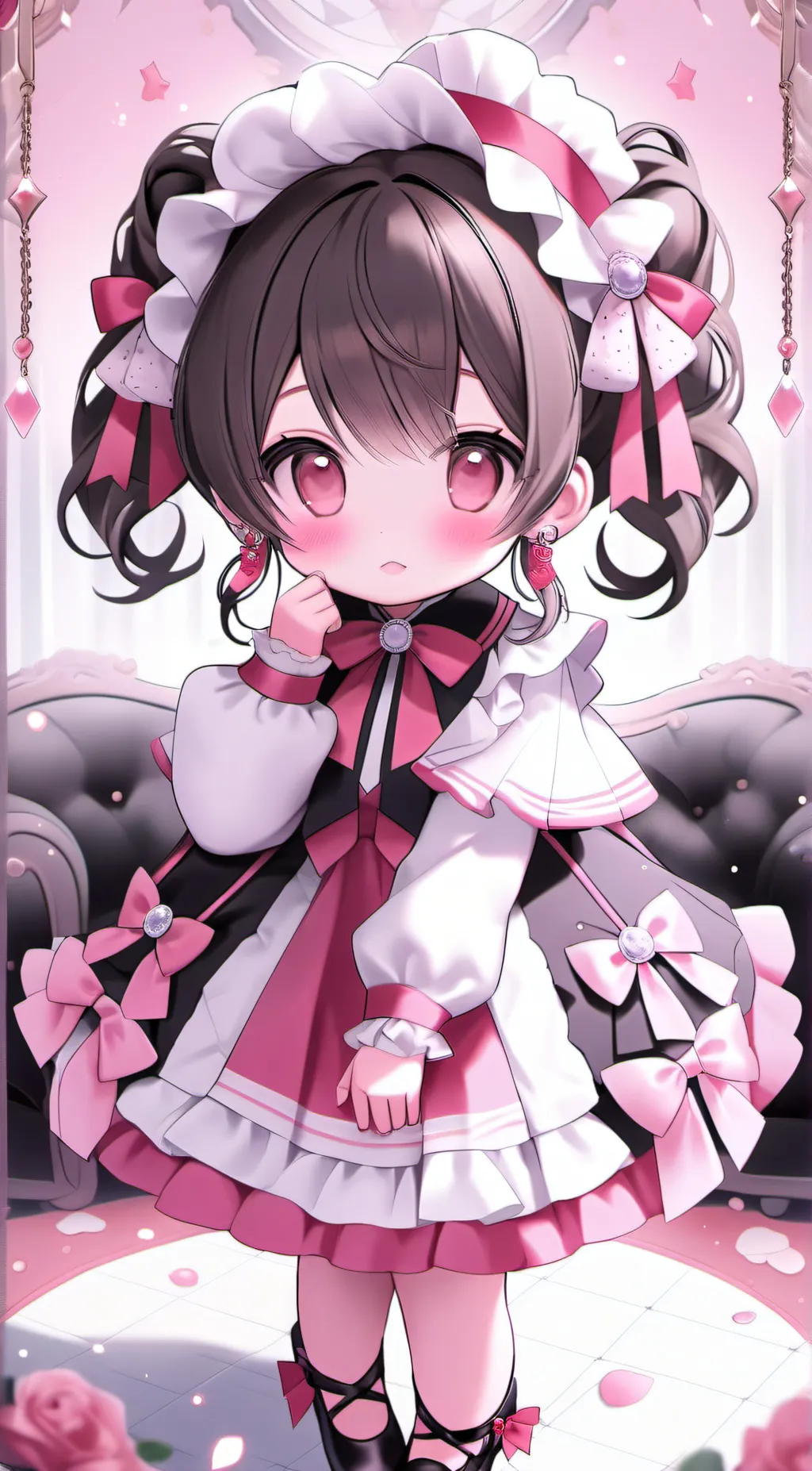 ai character: lacy background