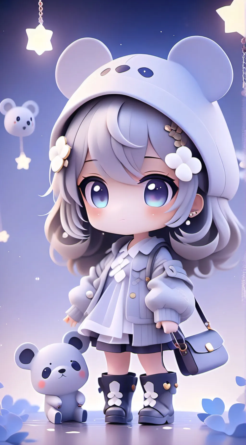 ai character: Mini Evelyn background