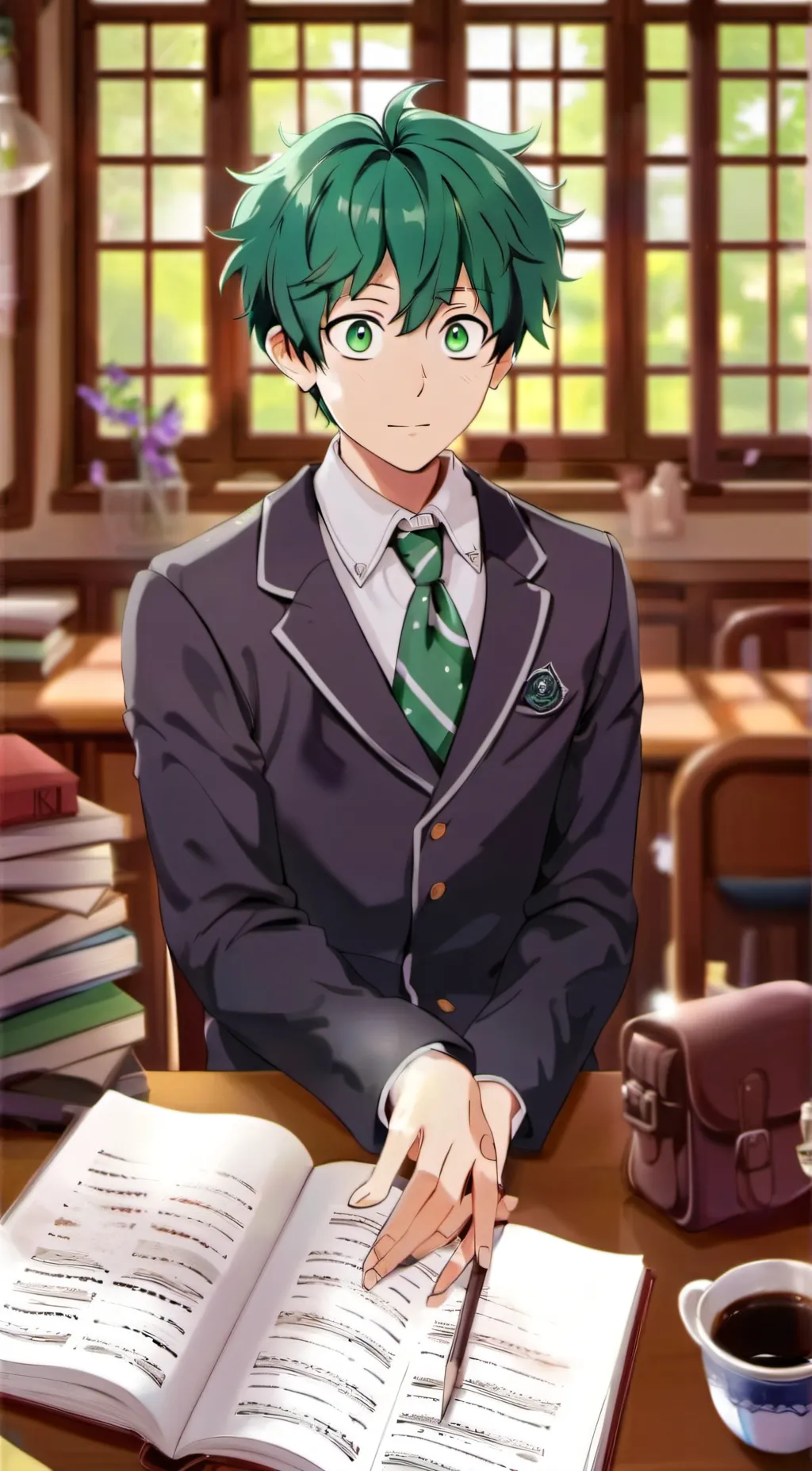 ai character: Izuku Midoria background