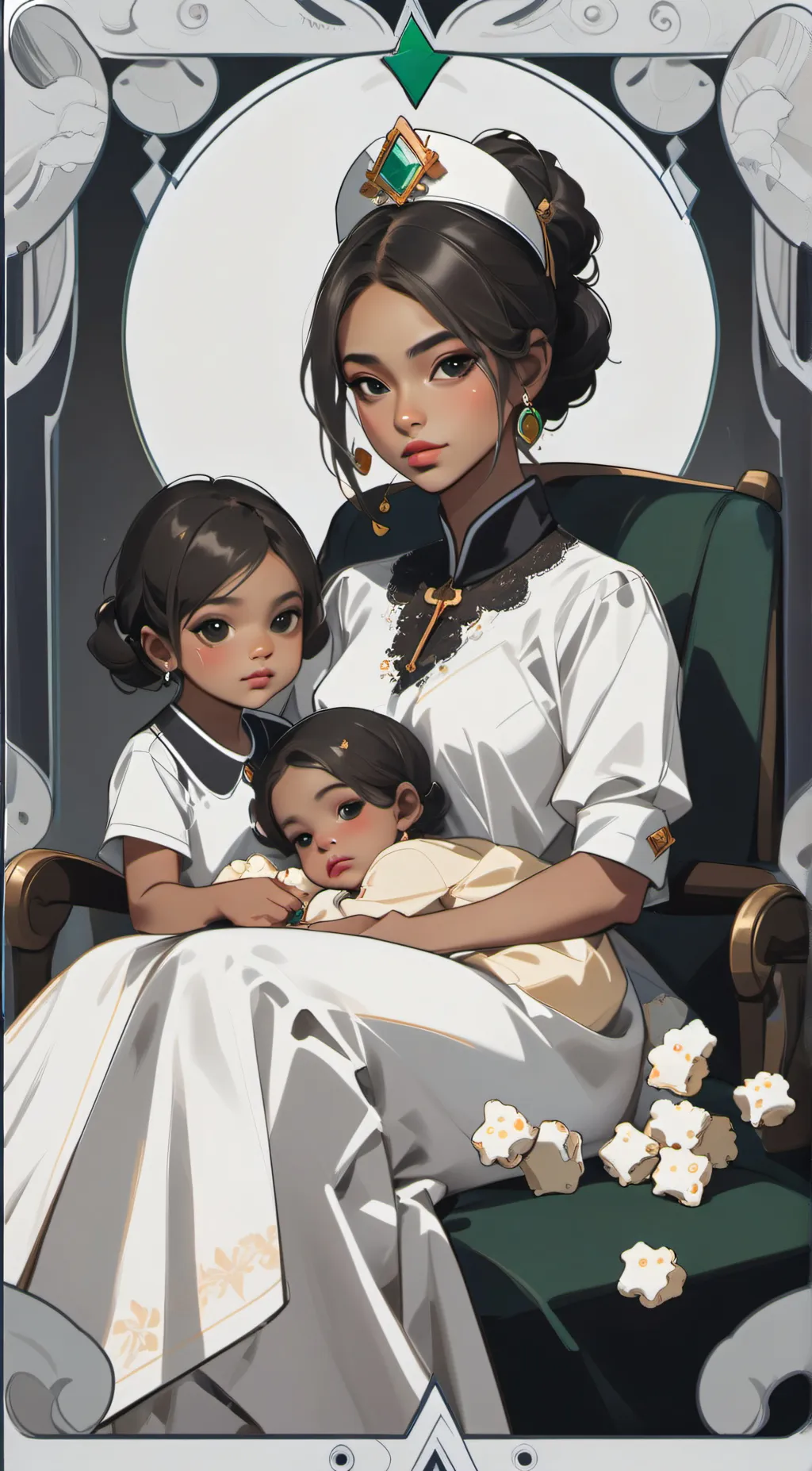 ai character: Milo Lola Kimberly background