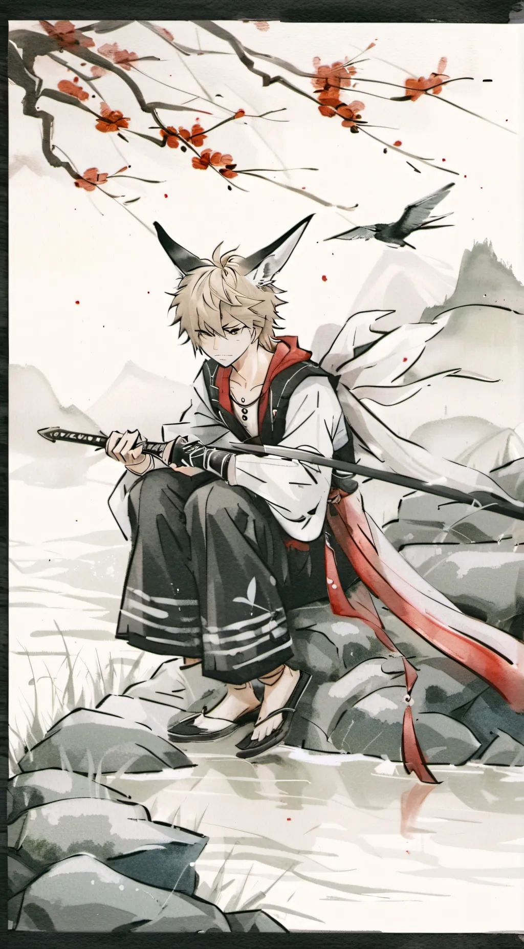 ai character:   King Wolf bakugo background