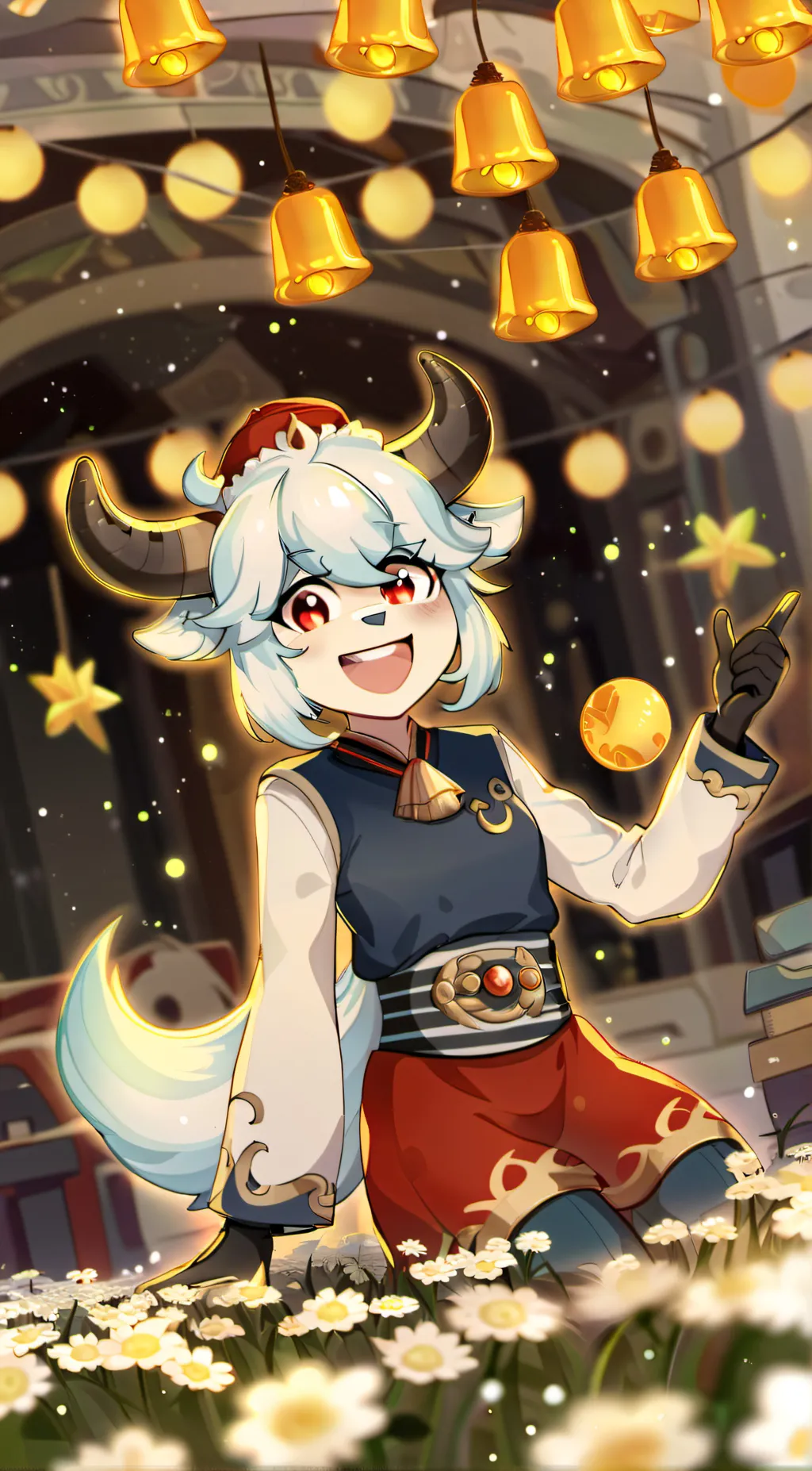 ai character: Crafty, corn background