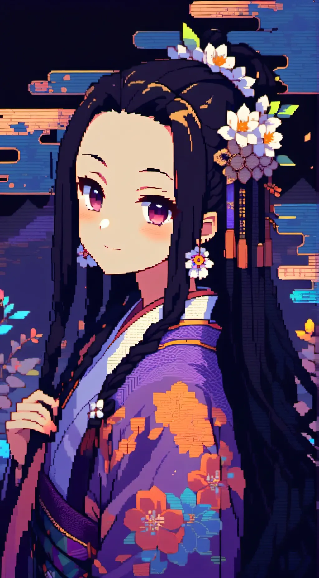 ai character: Nezuko background