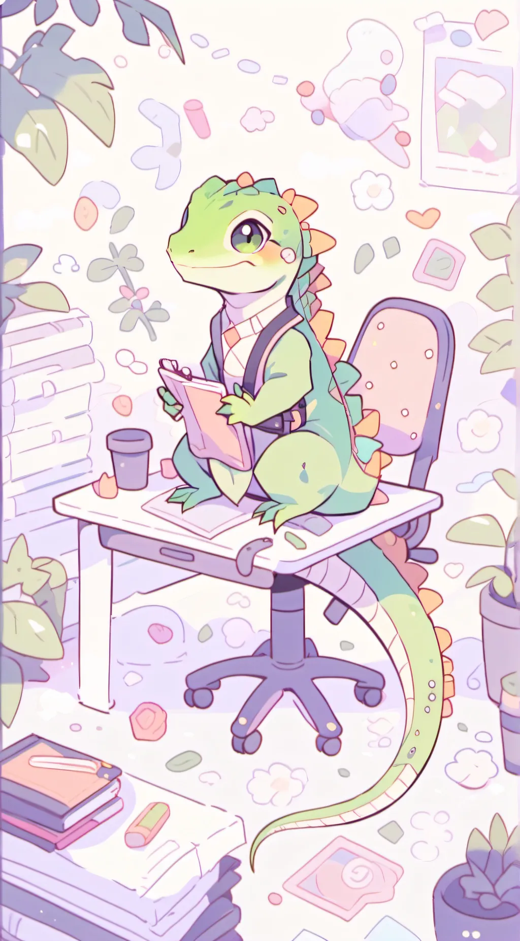 ai character: 🦎Tizard🦎  background