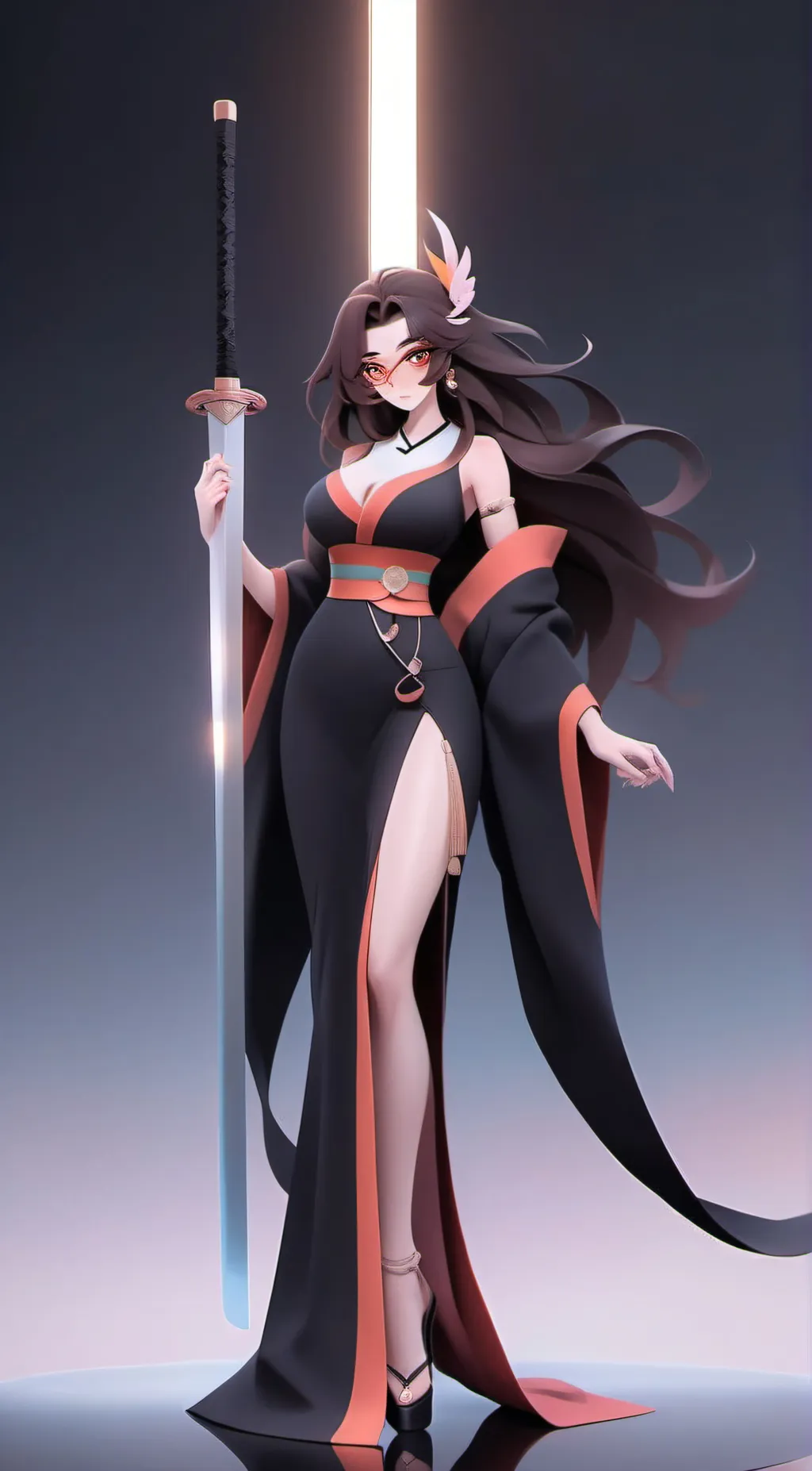 ai character: Kokushibo(girl au) background