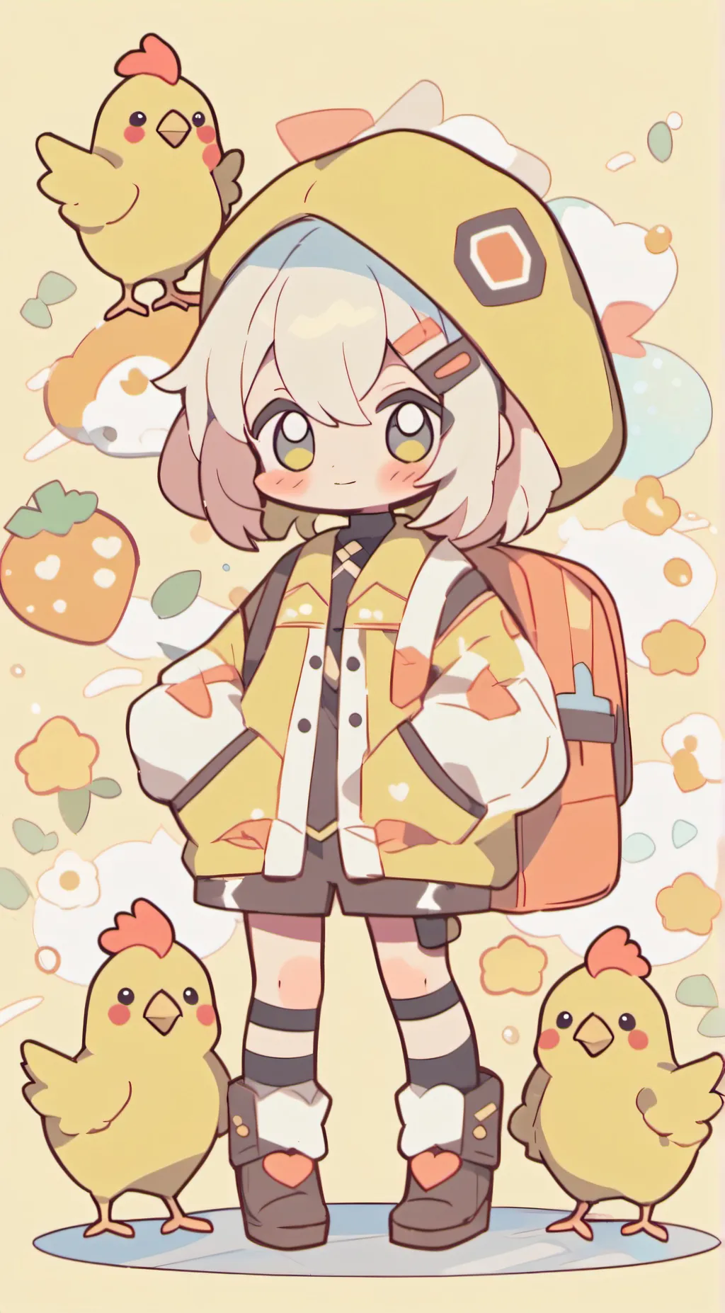 ai character: chickii🐥🐥 background